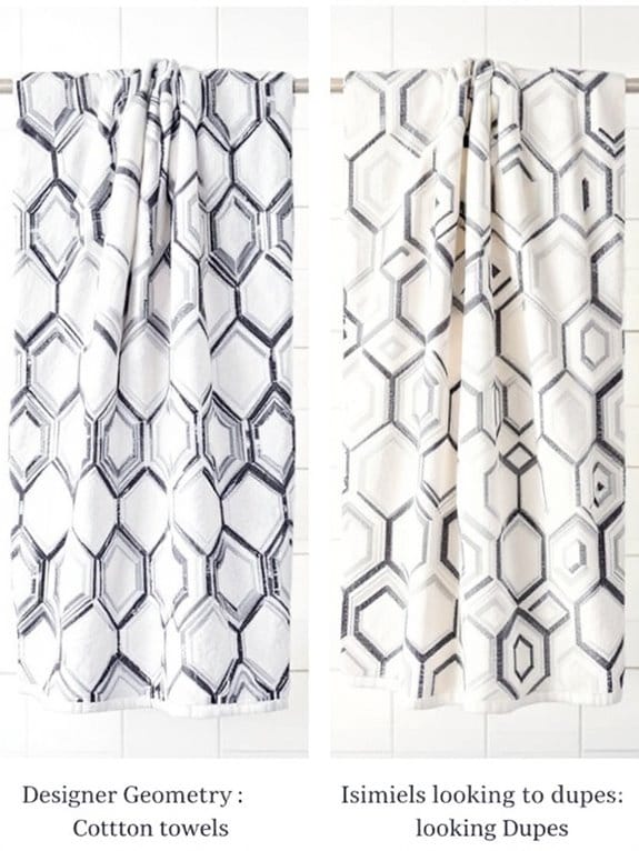 choosing geometry towels dupe